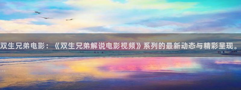 樱桃视频网站入口在线观看：双生兄弟电影：《双生兄弟解说电影视频》系列的最新动态与精彩呈现。